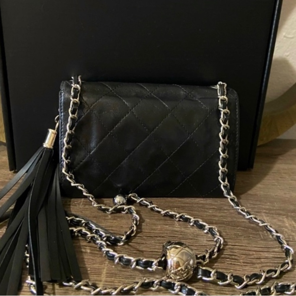 🖤Chanel Cambon Quilted Wallet Revamp Chain Crossbody to Belt Bag On Shoulder - Picture 6 of 13